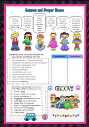 English Worksheet: Common and Proper Nouns