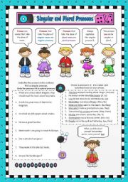 English Worksheet: Singular and Plural Pronouns