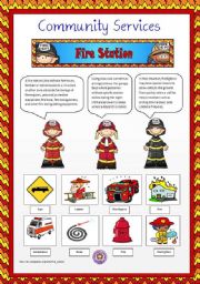 English Worksheet: Community Services 5 - Fire Station