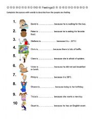 English Worksheet: Feelings vocabulary