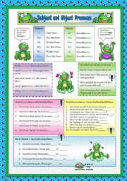 English Worksheet: Subject and Object Pronouns 2