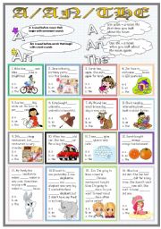 English Worksheet: A/An/The