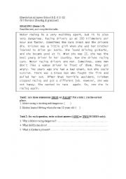 English Worksheet: Reading