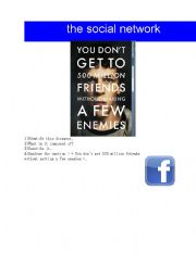 English Worksheet: The Social Network poster