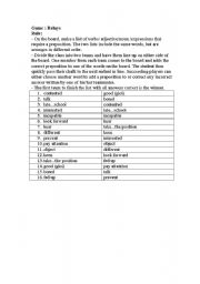 English worksheet: Relays