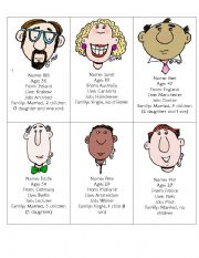 English Worksheet: ID Cards for Speaking Practice with Personal Information