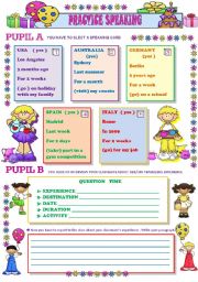 English Worksheet: practice speaking