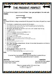 English Worksheet: The present perfect simple