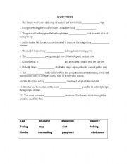 English worksheet: Adjective