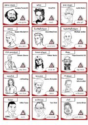 English Worksheet: Famous people - Usually vs. Today Game