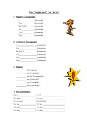 English worksheet: The simple past of 
