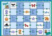 English Worksheet: Under the sea - boardgame