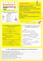 English Worksheet: Comparatives and superlatives