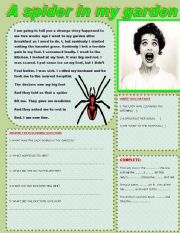 English Worksheet: spider