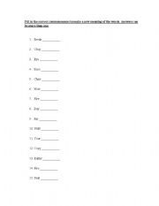 English worksheet: Compound Nouns