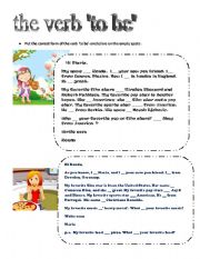 English Worksheet: the verb to be