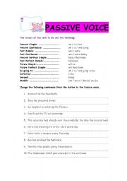 English Worksheet: PASSIVE VOICE