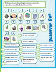 English Worksheet: Passover Fun and spring vacation