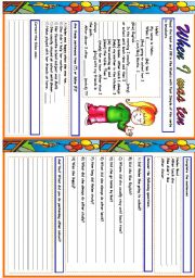 English Worksheet: Past Simple Through Reading