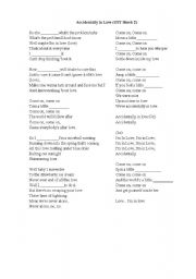 English Worksheet: Song 