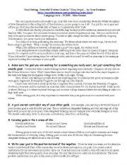 English Worksheet: Goal Setting in Seven Easy Steps