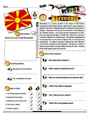 English Worksheet: RC Series_Level 01_Country Edition 41 Macedonia (Fully Editable + Key)