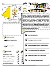 English Worksheet: RC Series_Level 01_Country Edition 40 Vatican City (Fully Editable + Key)
