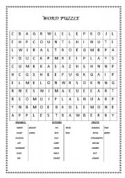 English worksheet: Word puzzle