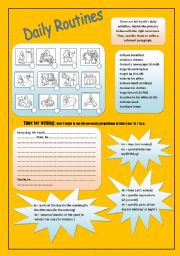 English Worksheet: Daily Routines