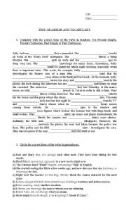 English Worksheet: Test Units 1 2 3 Laser Intermediate B1