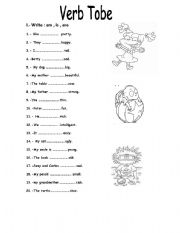 English Worksheet: Verb TO BE