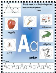 English Worksheet: Phonics letter Aa