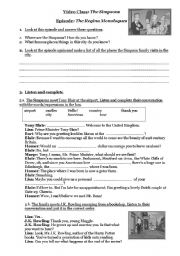 English Worksheet: The Simpsons in London video session