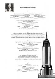 English Worksheet: Empire State of Mind - Alicia Keys