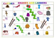 Clothes Snakes and Ladders Game