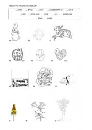 English worksheet: EASTER matching vocabulary worksheet.