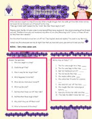 English Worksheet: Past tense reading