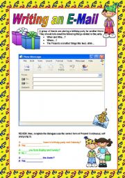 English Worksheet: WRITING AN E-MAIL (writing series 01)