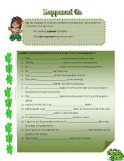 English Worksheet: Suppose to