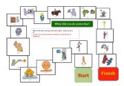 English worksheet: Verb Board Game 
