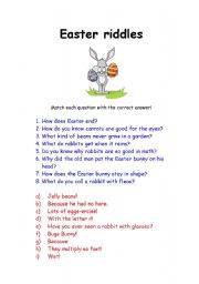 English Worksheet: Easter riddles