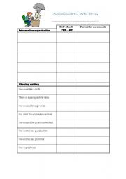 English Worksheet: Writing assessment and mistakes correction