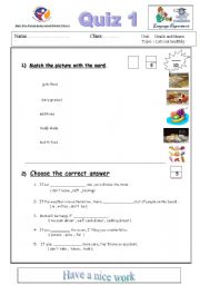 English worksheet: work sheet
