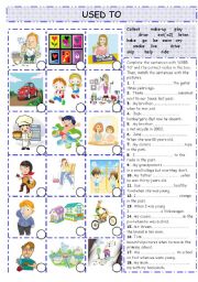 English Worksheet: used to