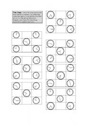 English Worksheet: Time bingo