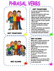 English Worksheet: PHRASAL VERBS FLASHCARDS AND CONVERSATION