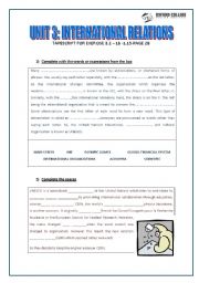 English Worksheet: LANGUAGE LEADER (ADVANCED)  LISTENING- UNIT 3