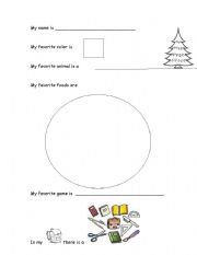 English worksheet: All about me