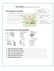 English worksheet: TIME