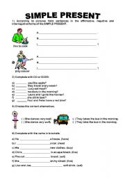 English worksheet: Simple Present